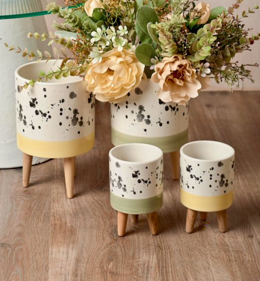 Parlane Living Splatter Planter Green