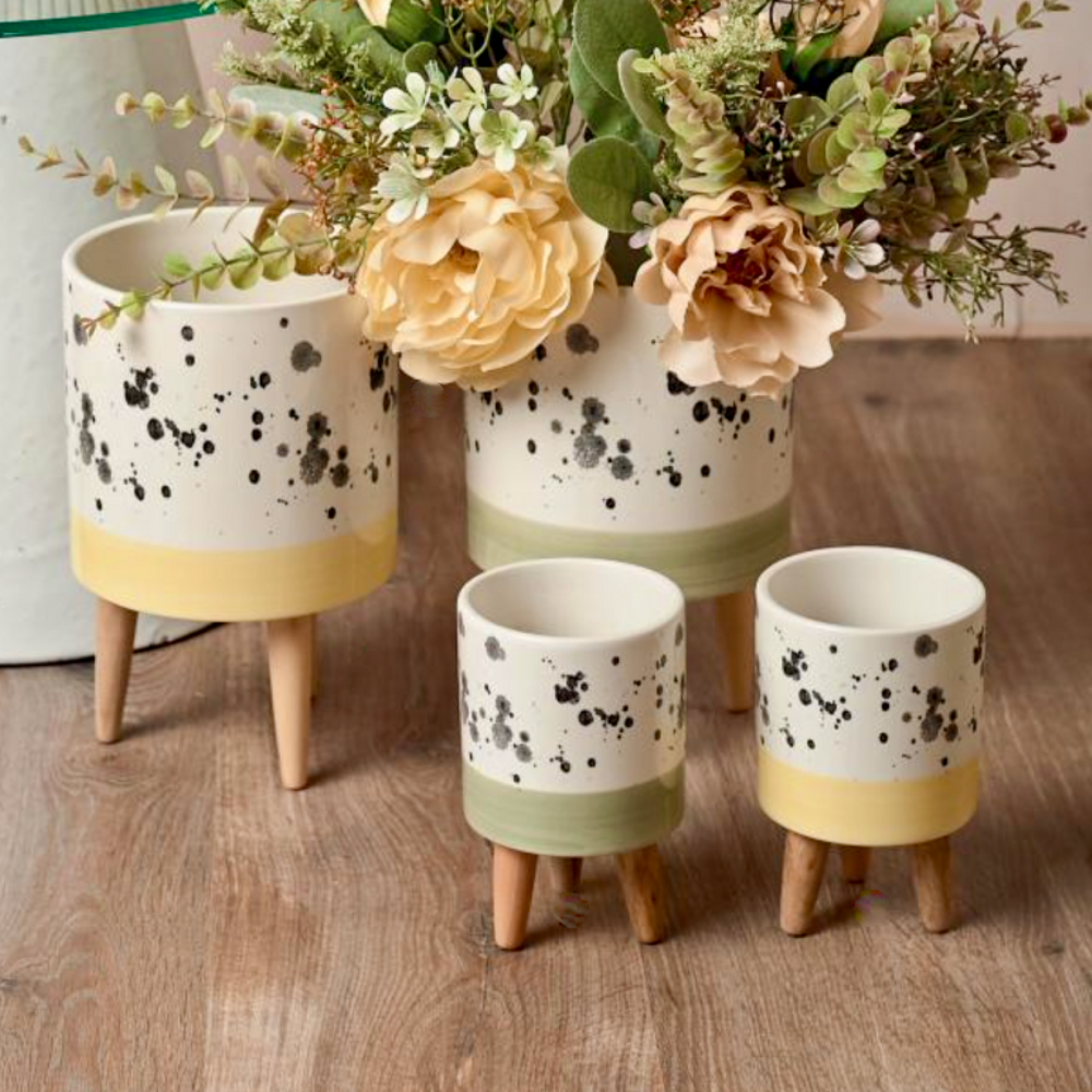 Parlane Living Splatter Planter Yellow