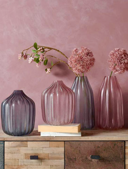 Parlane Living Louella Glass Vase Soft Pink