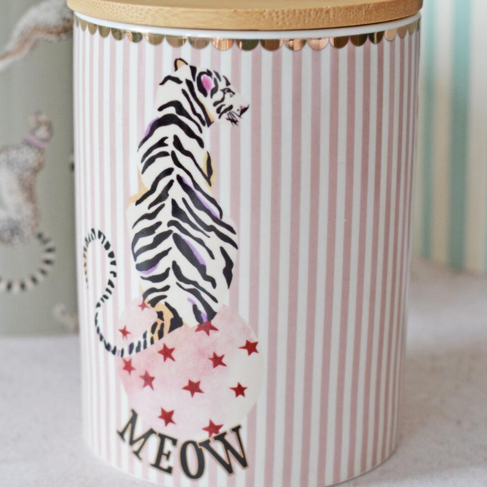 Yvonne Ellen Round Storage Jar Tiger