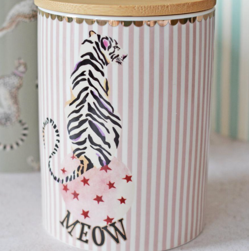 Yvonne Ellen Round Storage Jar Tiger