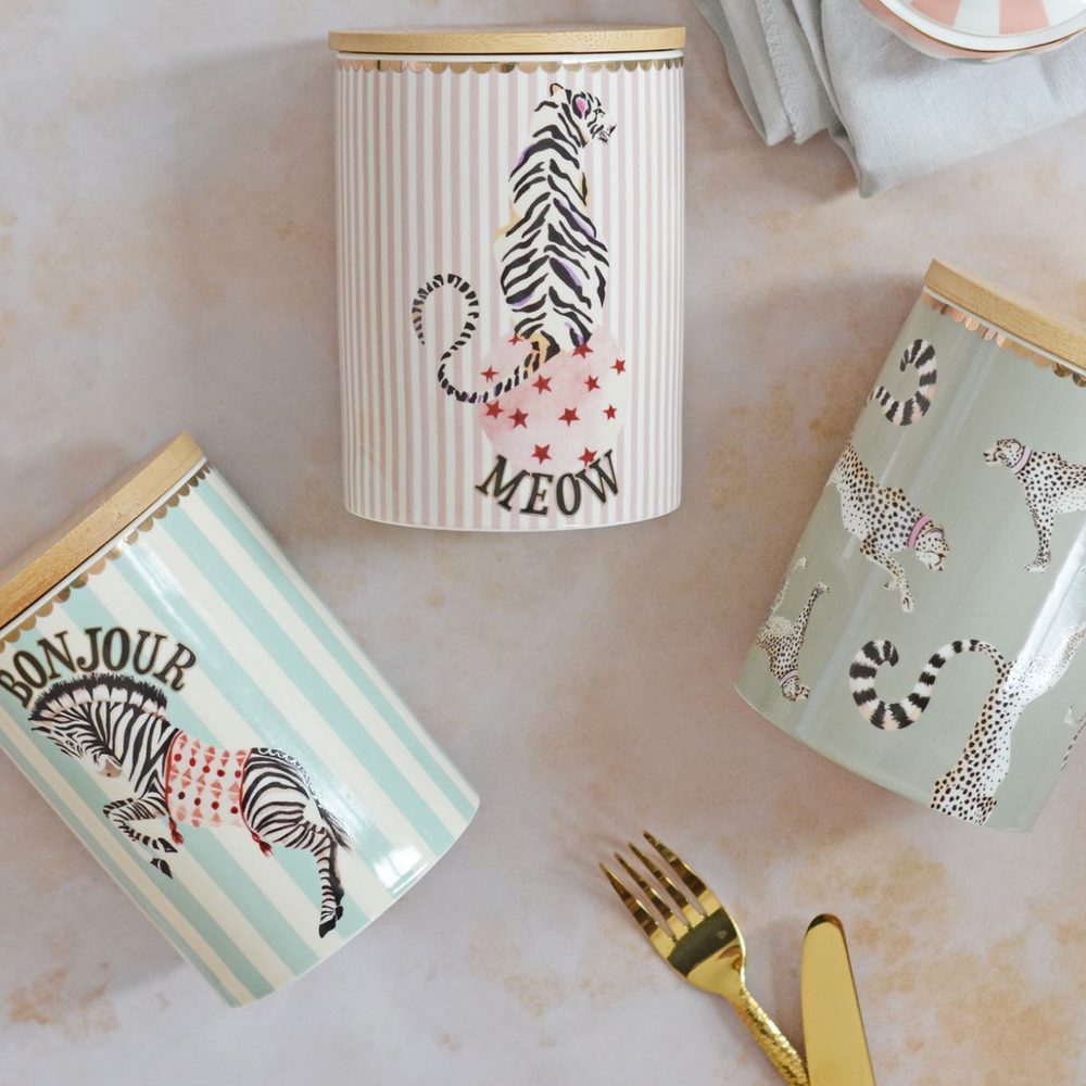 Yvonne Ellen Round Storage Jar Tiger