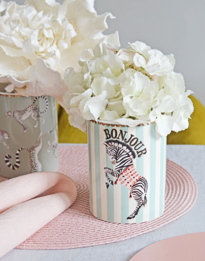 Yvonne Ellen Round Storage Jar Zebra