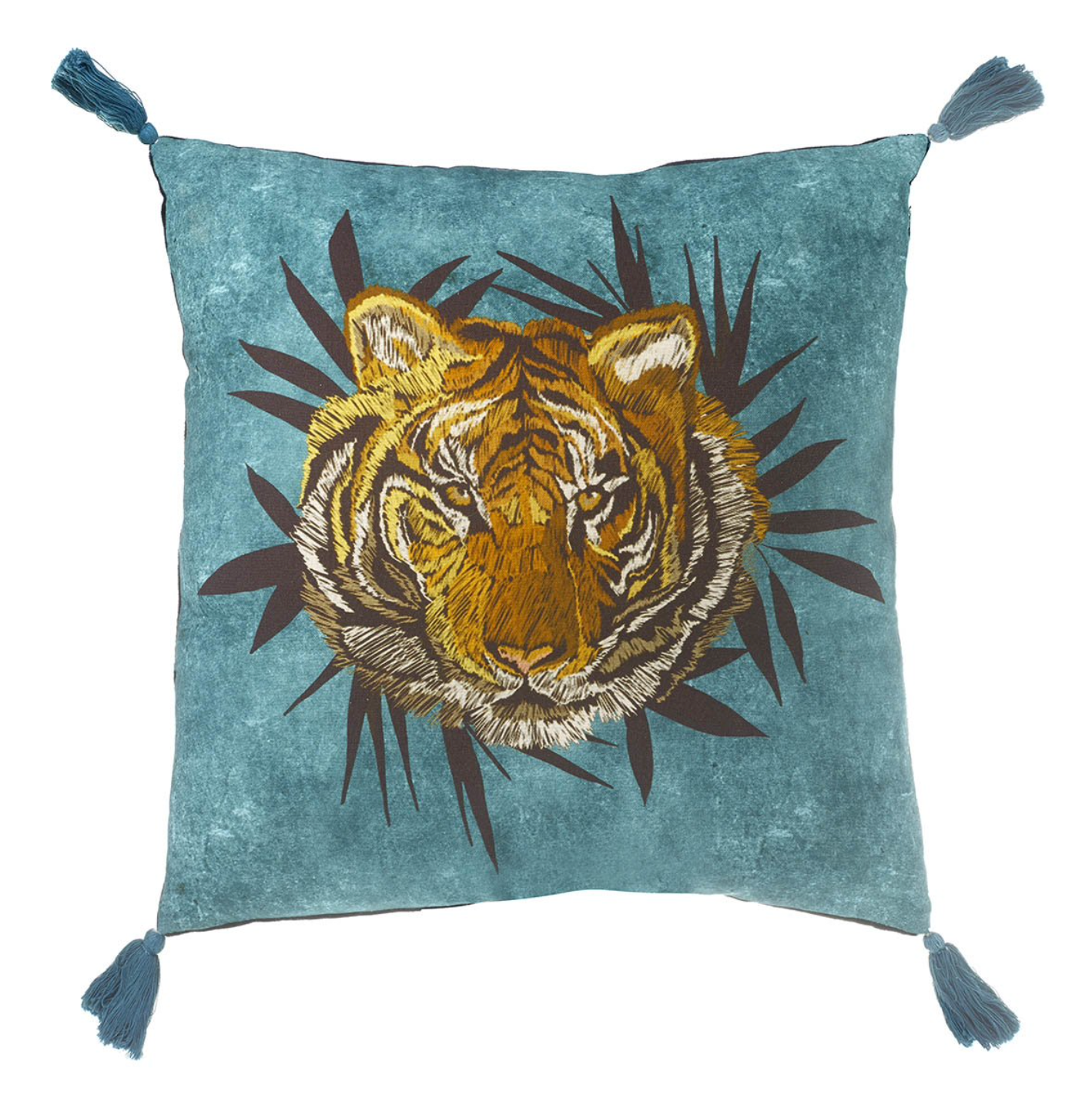 Parlane Living Tiger Cushion Teal