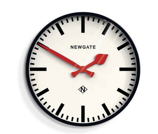 Newgate Putney Wall Clock , Black