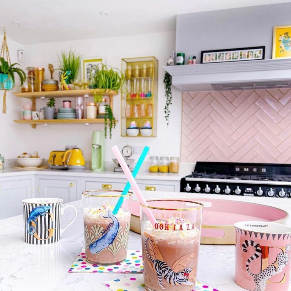 Yvonne Ellen Hi Ball Glass Tiger