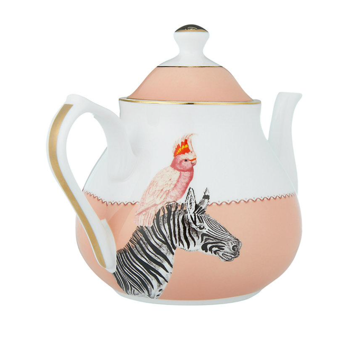 Yvonne Ellen Teapot, Zebra & Cockatoo