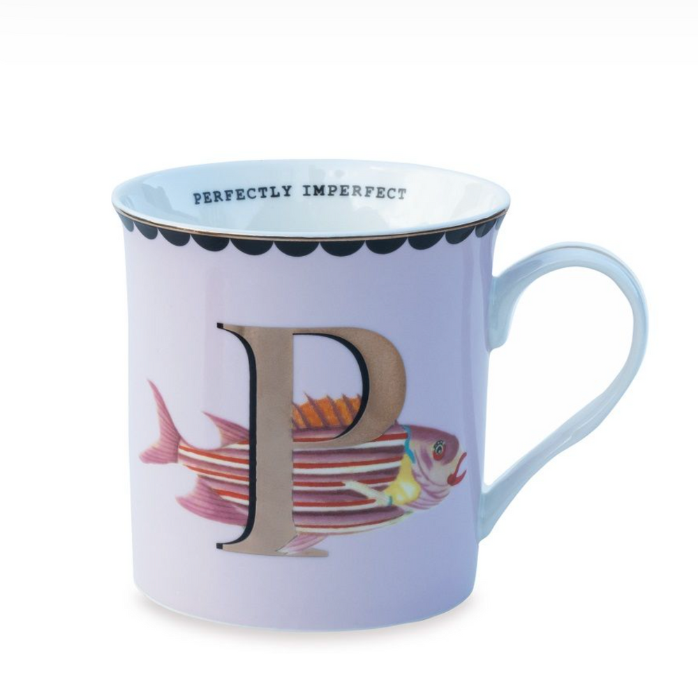Yvonne Ellen Gold Edition Alphabet Mug Small