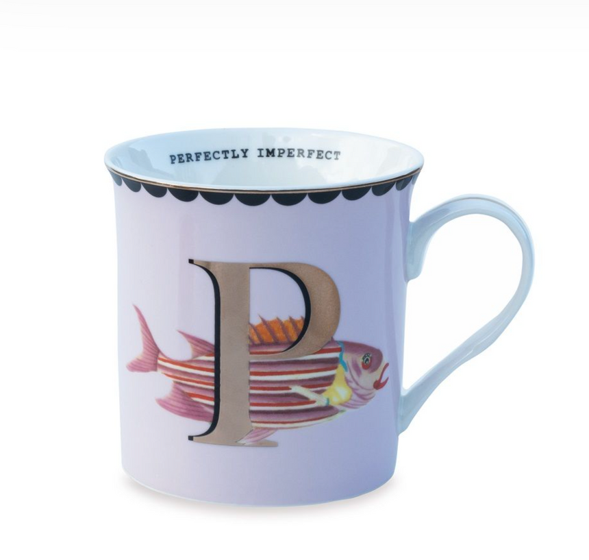 Yvonne Ellen Gold Edition Alphabet Mug Small