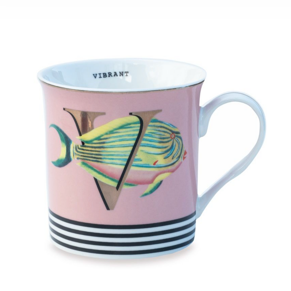 Yvonne Ellen Gold Edition Alphabet Mug Small