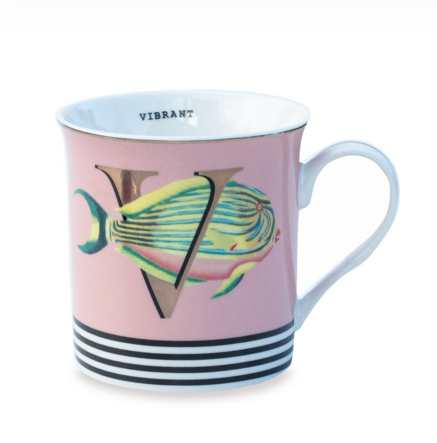 Yvonne Ellen Gold Edition Alphabet Mug Small