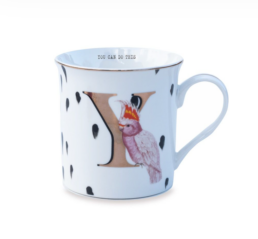 Yvonne Ellen Gold Edition Alphabet Mug Small