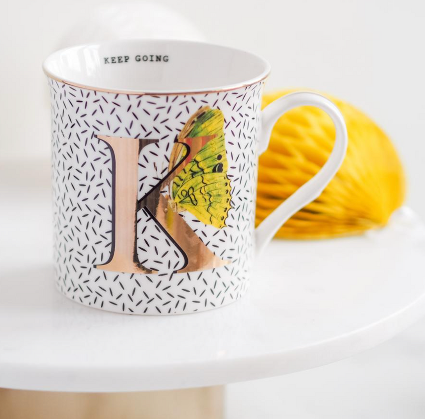 Yvonne Ellen Gold Edition Alphabet Mug Small