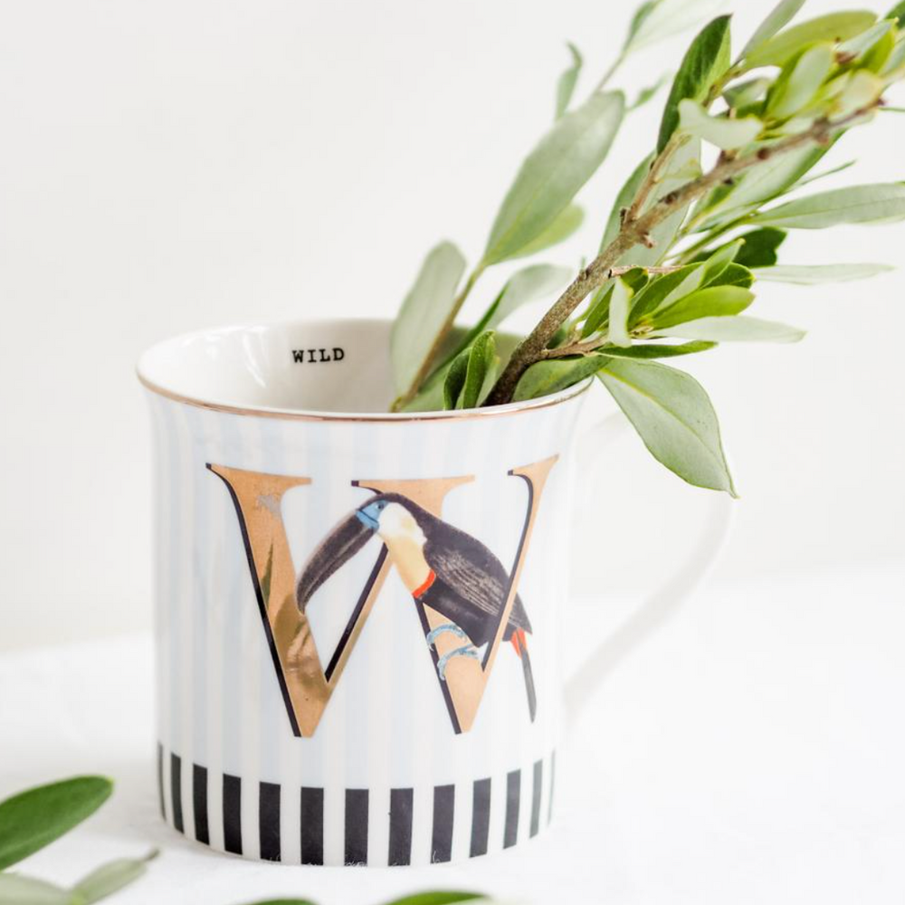 Yvonne Ellen Gold Edition Alphabet Mug Small