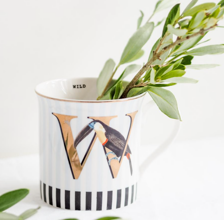 Yvonne Ellen Gold Edition Alphabet Mug Small