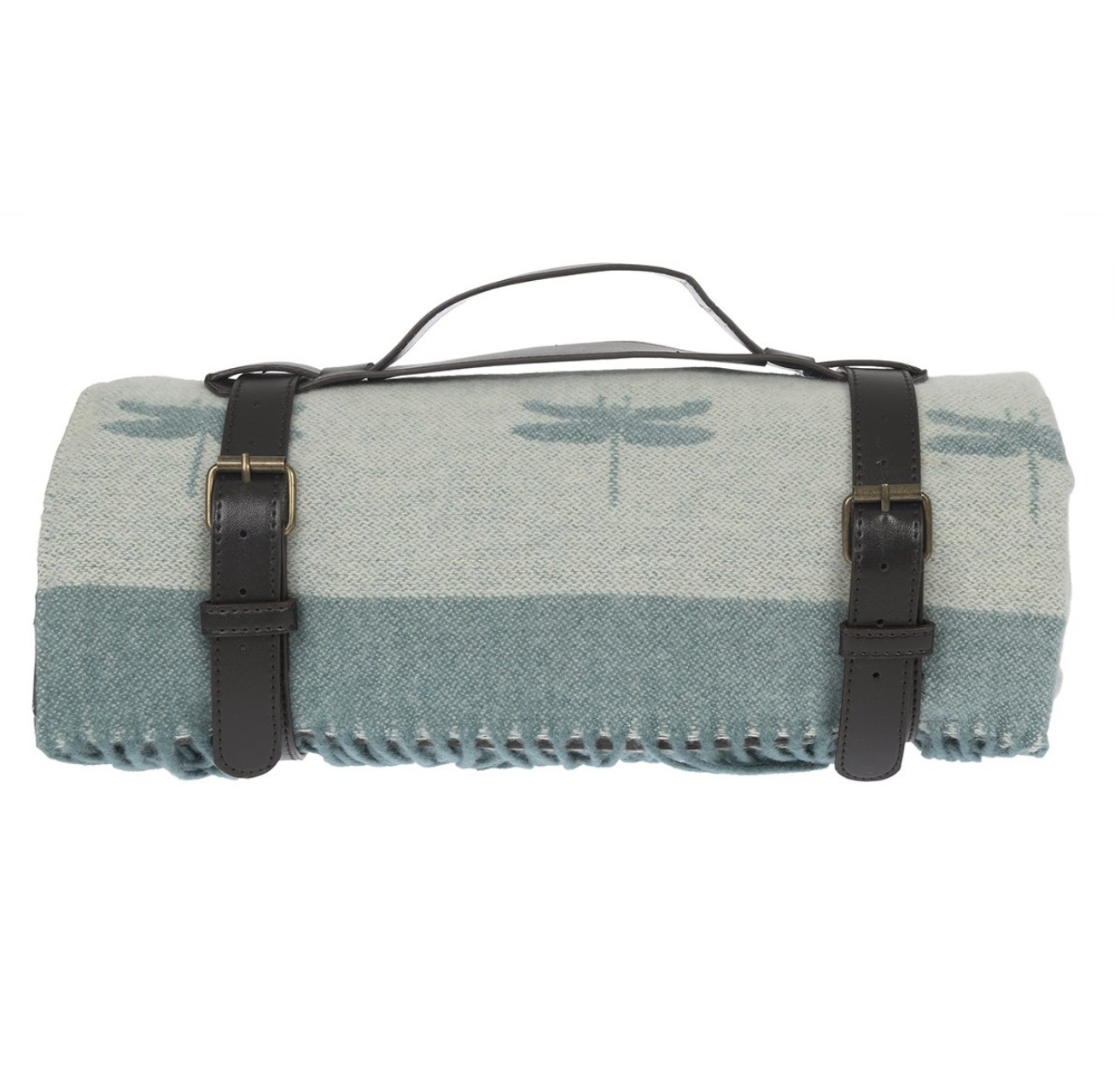 Sophie Allport Knitted Picnic Blanket Dragonfly, Dusty Blue