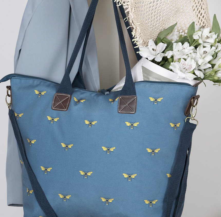 Sophie Allport Oundle Tote Bag, Bees Teal