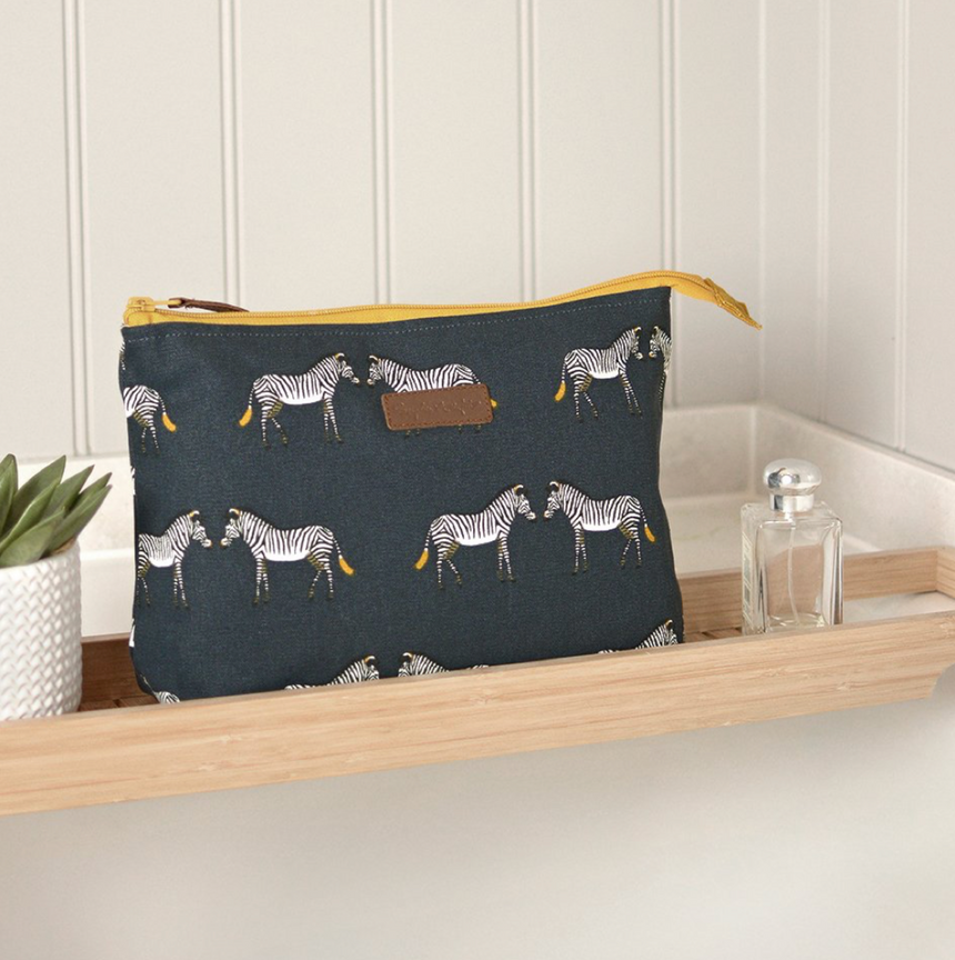 Sophie Allport Canvas Wash Bag Zebra