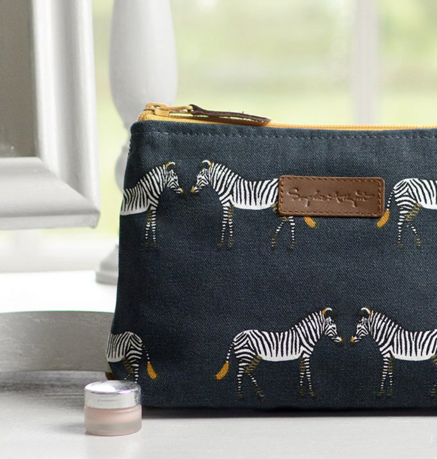 Sophie Allport Canvas Wash Bag Zebra