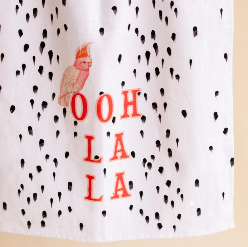 Yvonne Ellen Tea Towels, Alphabets /Ooh La La ( Set Of 2)