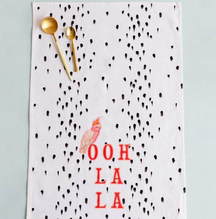 Yvonne Ellen Tea Towels, Alphabets /Ooh La La ( Set Of 2)