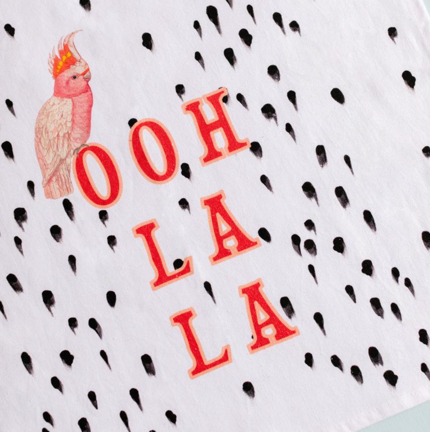 Yvonne Ellen Tea Towels, Alphabets /Ooh La La ( Set Of 2)