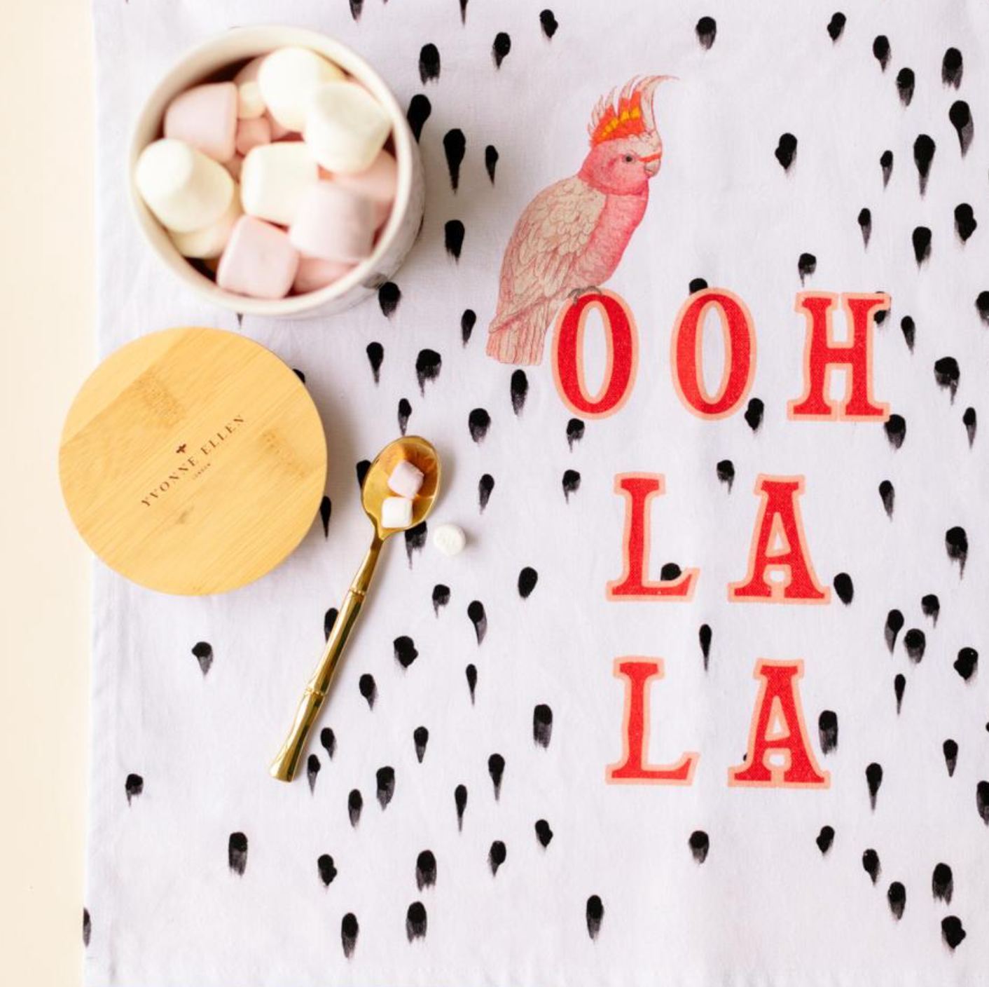 Yvonne Ellen Tea Towels, Alphabets /Ooh La La ( Set Of 2)
