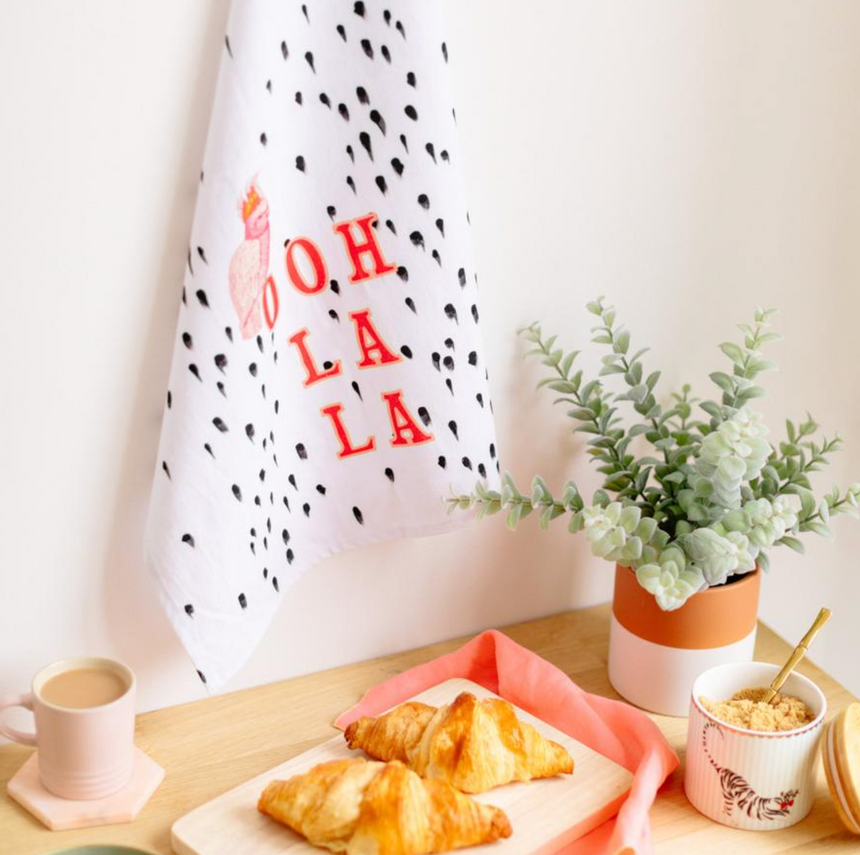 Yvonne Ellen Tea Towels, Alphabets /Ooh La La ( Set Of 2)