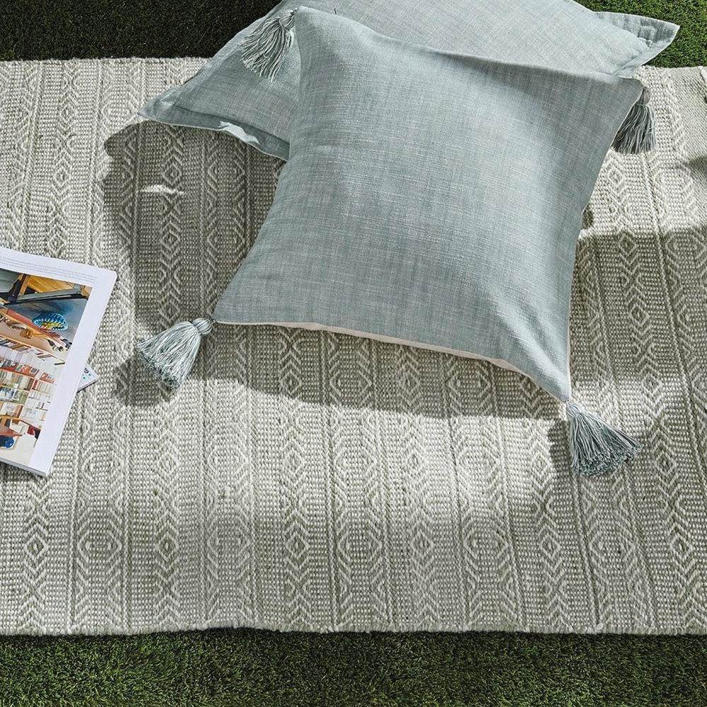 Walton & Co Diamond Weave Rug, Sage