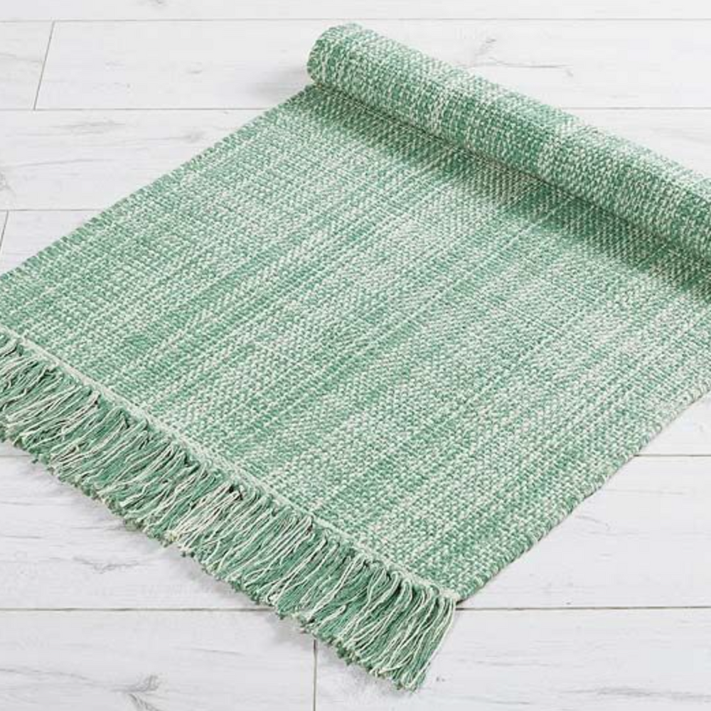 Walton & Co Chambray Cotton Rug Moss