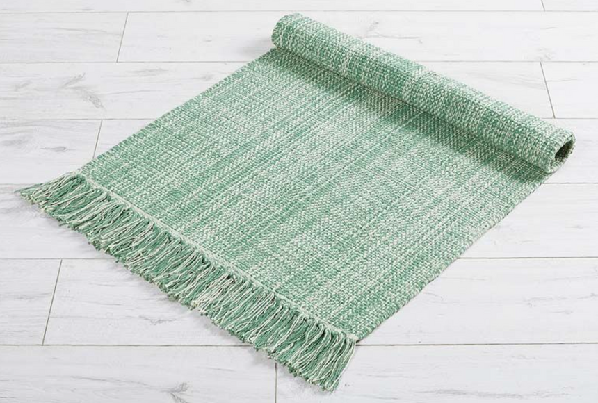 Walton & Co Chambray Cotton Rug Moss