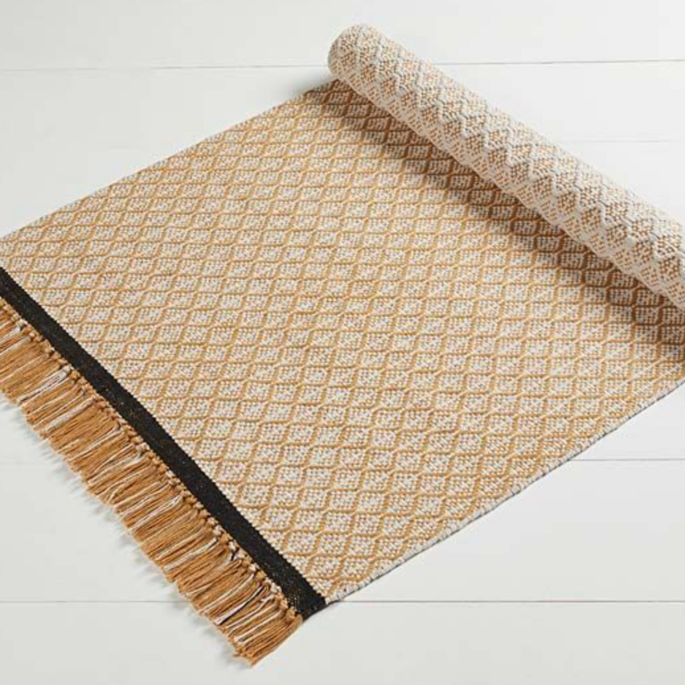 Walton & Co Sahara Cotton Rug, Mustard