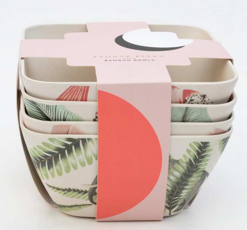 Yvonne Ellen Melamine Picnic Bowls (Set of 4)