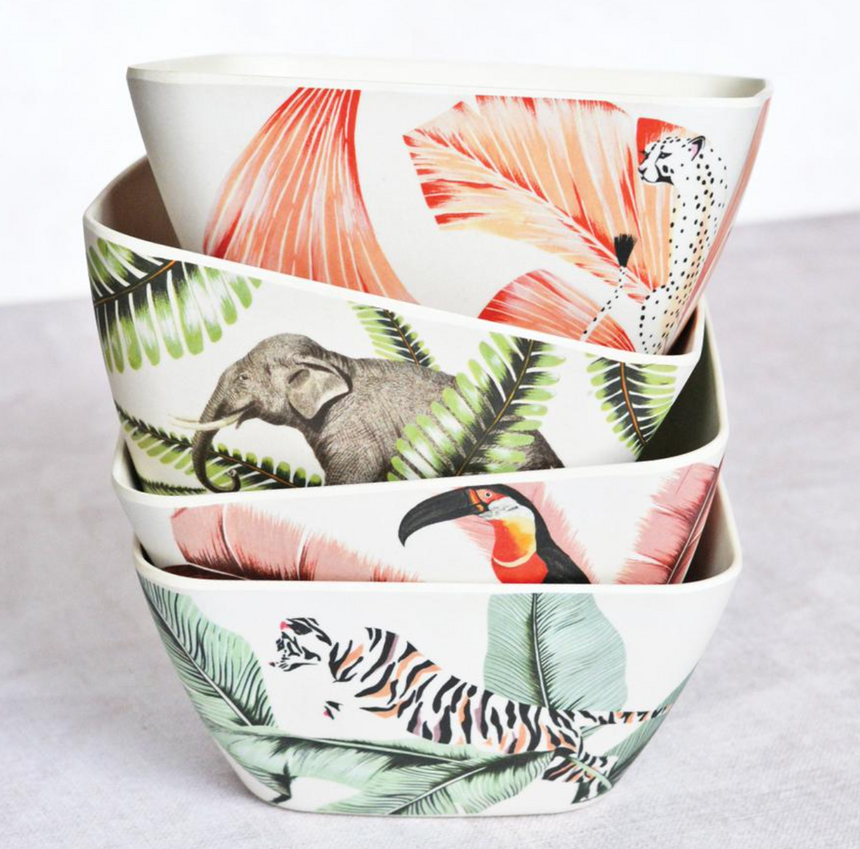 Yvonne Ellen Melamine Picnic Bowls (Set of 4)