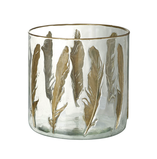 Parlane Living Feathers Glass Candle holder