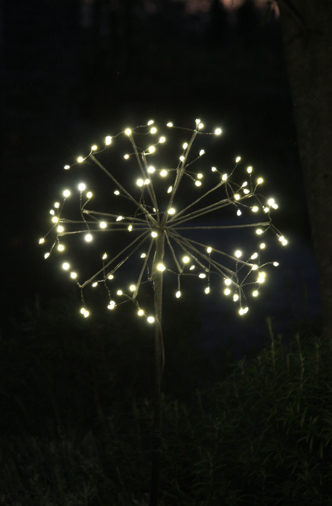 Solar Powered LED Dandelion Light, Dark Brown