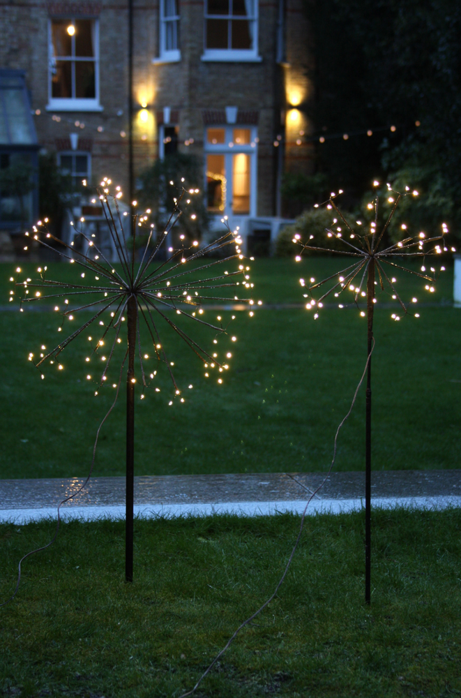 Solar Powered LED Dandelion Light, Dark Brown