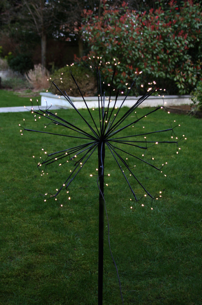Solar Powered LED Dandelion Light, Dark Brown