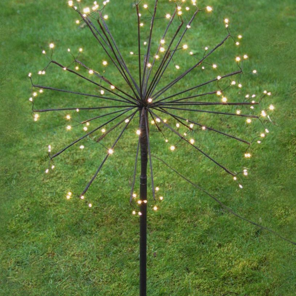 Solar Powered LED Dandelion Light, Dark Brown