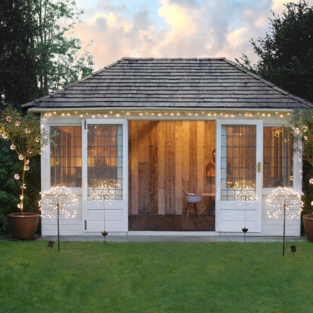 Solar Powered LED Dandelion Light, Dark Brown