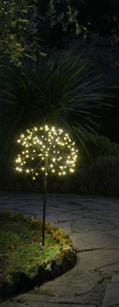 Solar Powered LED Dandelion Light, Dark Brown