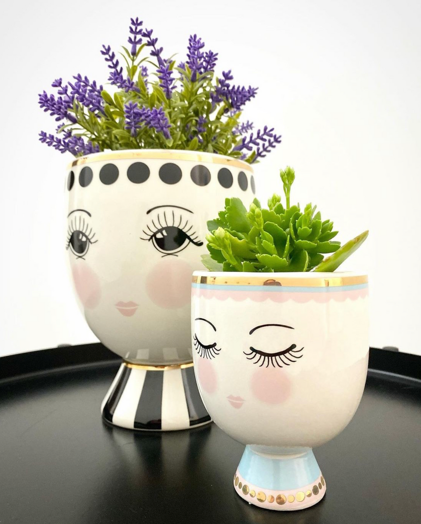 Miss Etoile Ceramic Flower Pot Monochrome