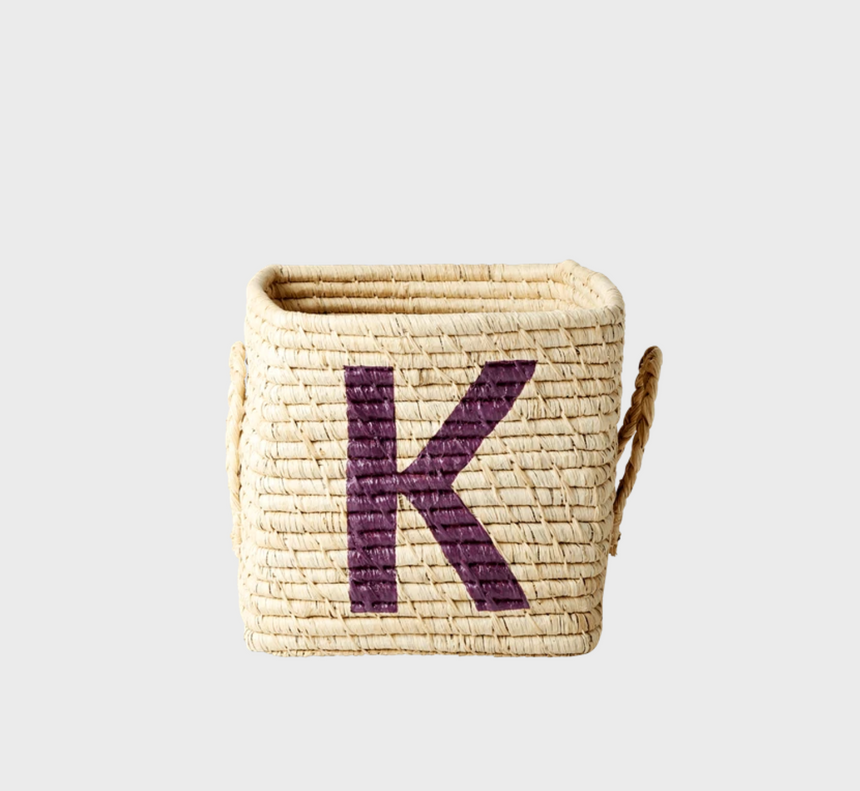 Rice Raffia Alphabets Basket