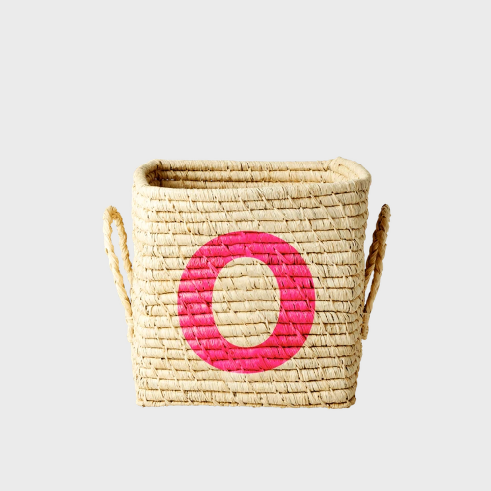 Rice Raffia Alphabets Basket
