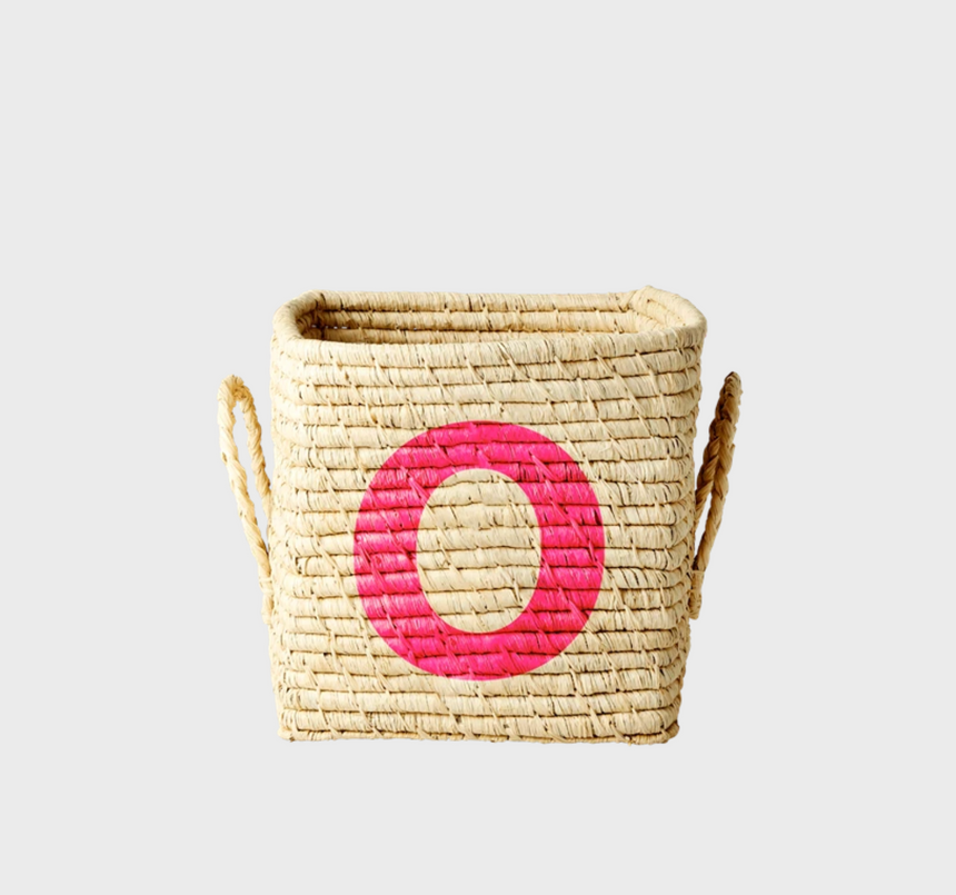 Rice Raffia Alphabets Basket