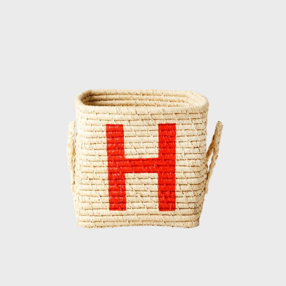Rice Raffia Alphabets Basket