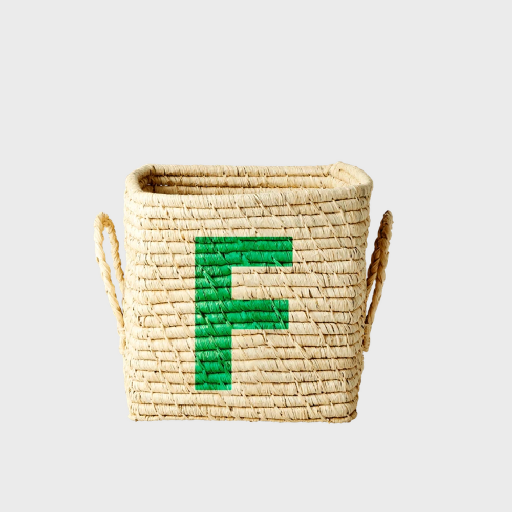 Rice Raffia Alphabets Basket