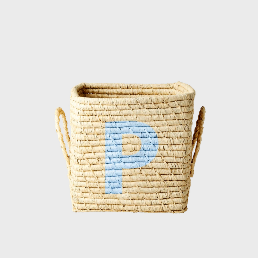 Rice Raffia Alphabets Basket