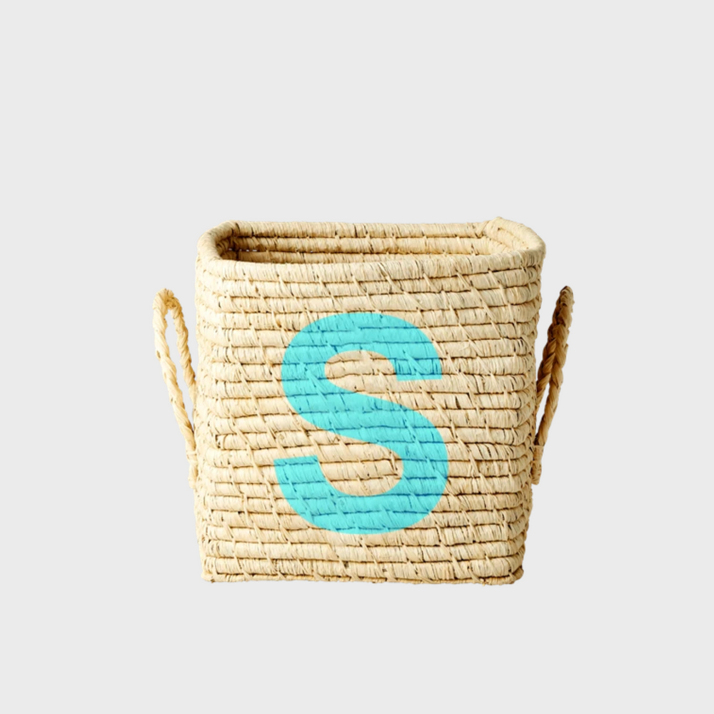 Rice Raffia Alphabets Basket