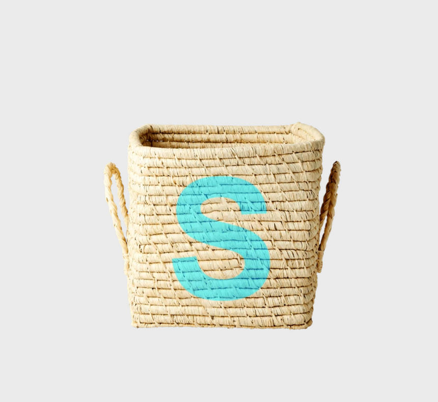 Rice Raffia Alphabets Basket